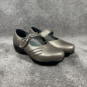 Dansko Ainsley Mary Jane Women’s Size 40 Metallic Bronze Leather Clog Shoes Used